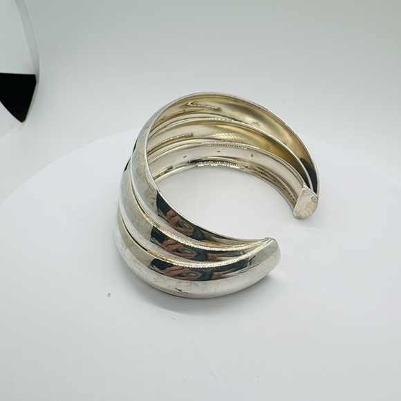 Vintage Sterling silver 925 cuff bracelet signed.​​ - Picture 5 of 9